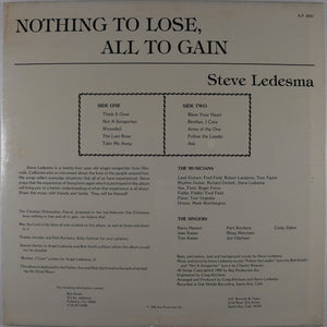 steve LEDESMA - Nothing to lose, all to gain